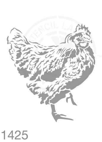 Chicken hen farmhouse style - Stencil 1425