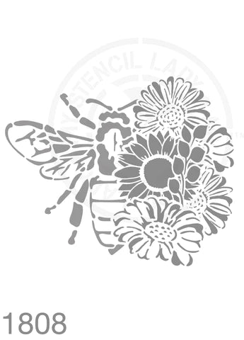 Bee Florals - Stencil 1808