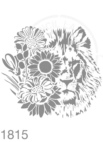 Lion Florals - Stencil 1815