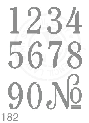 Numbers style stencil - Stencil 182