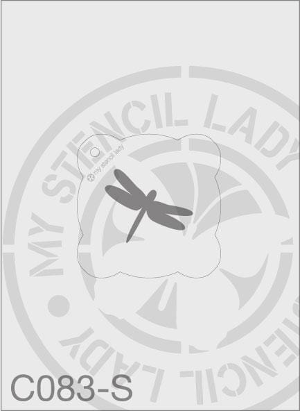 Dragonfly - stencil - C083 small round